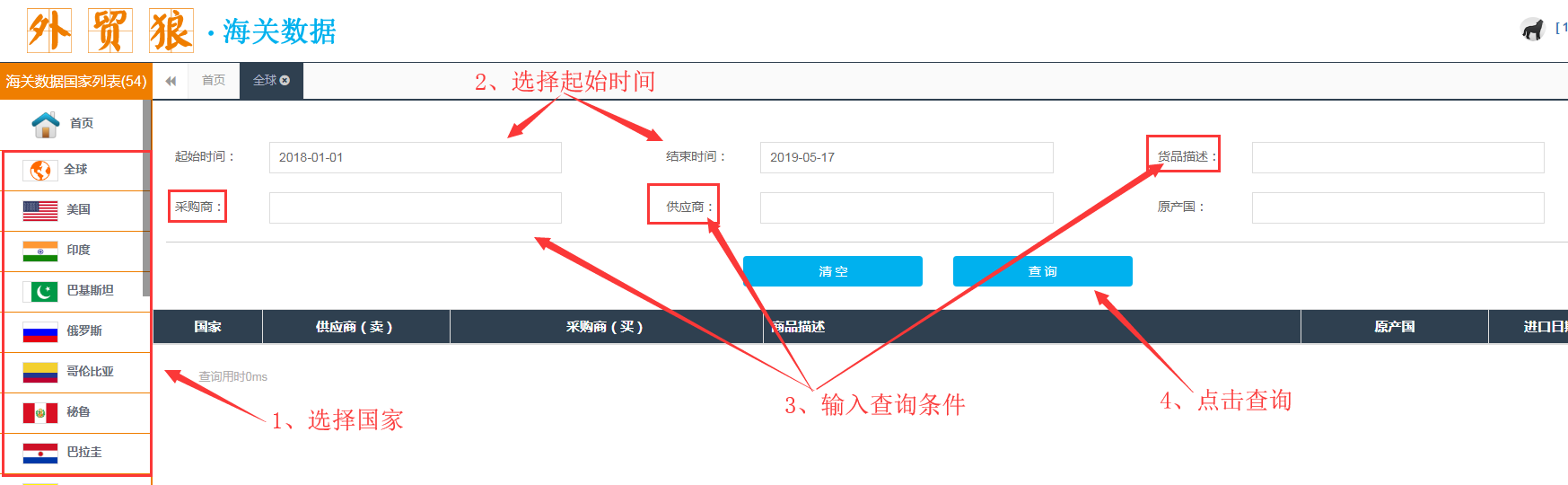 外贸狼海关数据操作及找客户方法